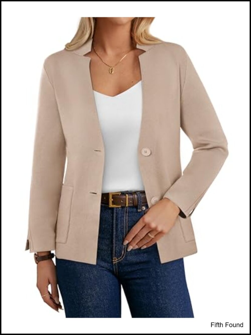 Womens Knit Sweater Blazer Notch Collar Business Casual Cardigan